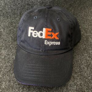 FedEx Express Strapback Hat Black and Purple Brand New